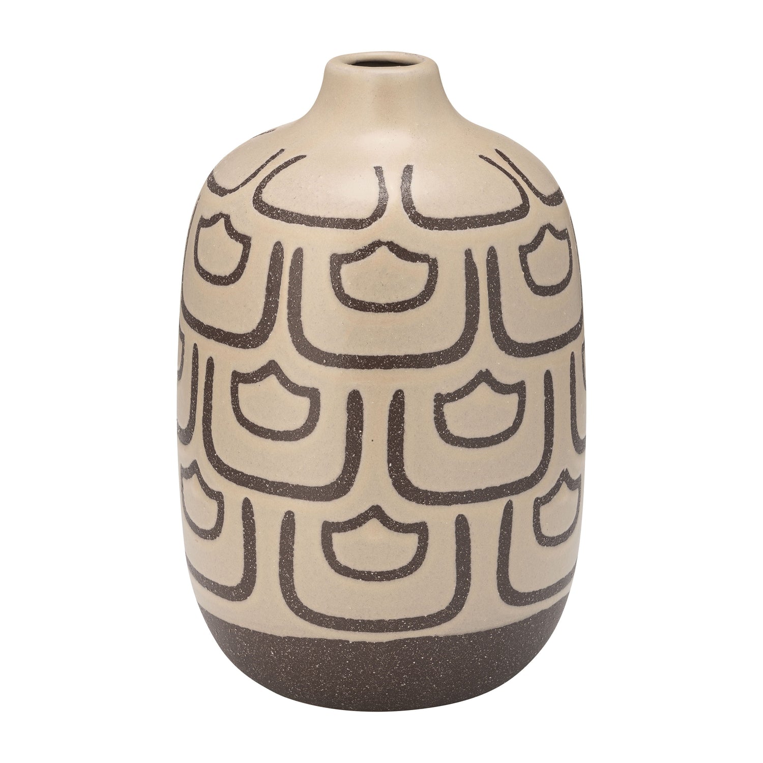 Ceramic Decoractive Vase 10" - Irish Cream