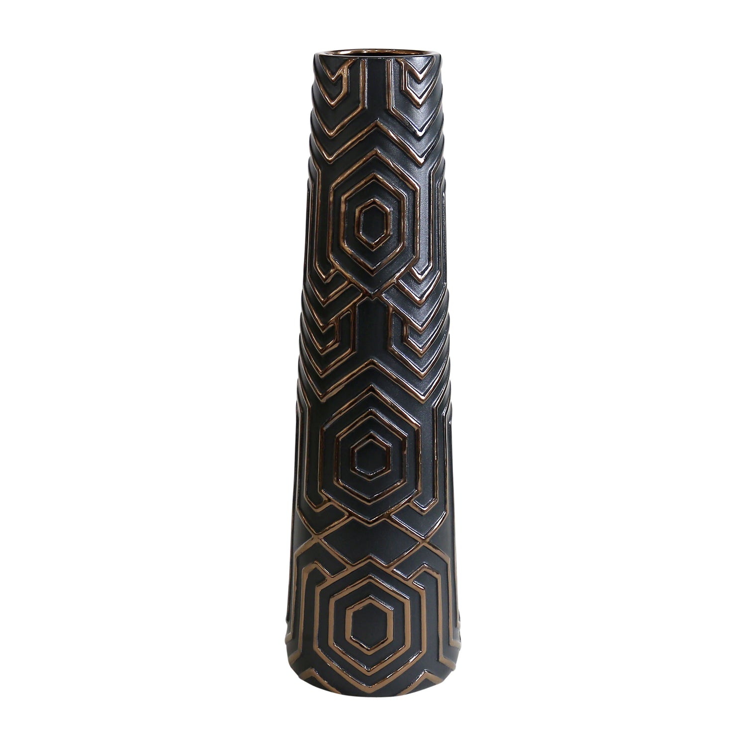 22" Rialto Oversized Contemporary Vase - Black