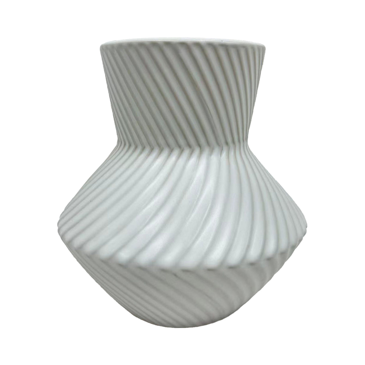 Modern Totem Vase 8" - White