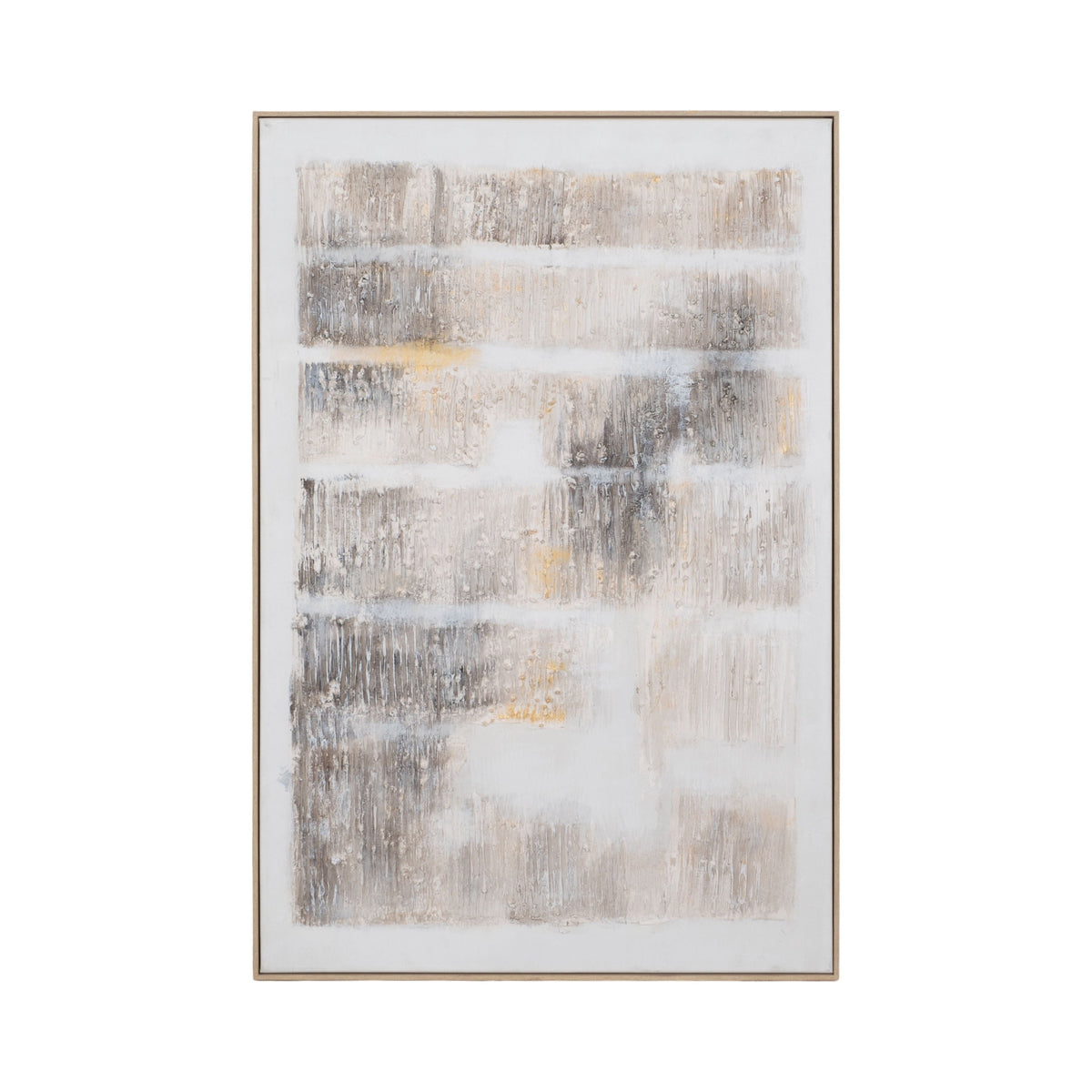 61X41" Framed Handpainted Abstract - Multi