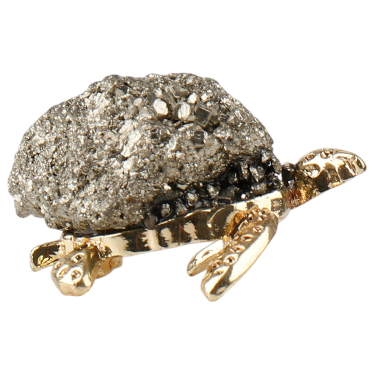 2" Candela Pyrite Sea Turtle - Silver