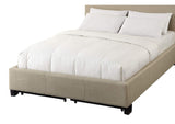 3ZL7D446 Levi Tufted Footboard Storage Bed In Toast Linen