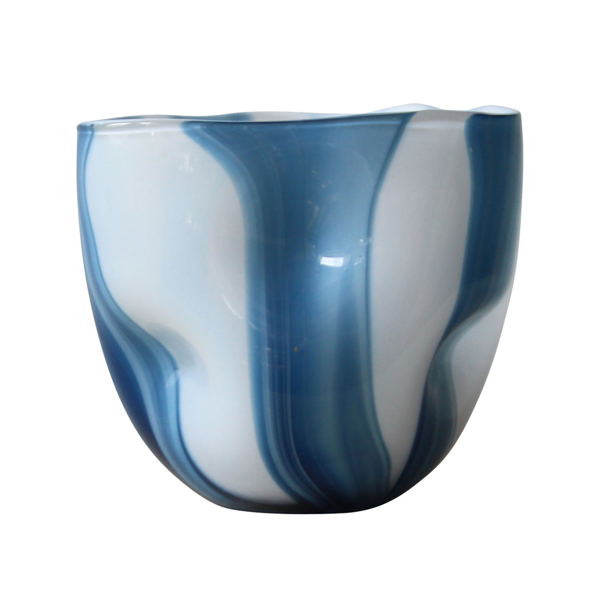8" Beldan Small Glass Vase - Blue