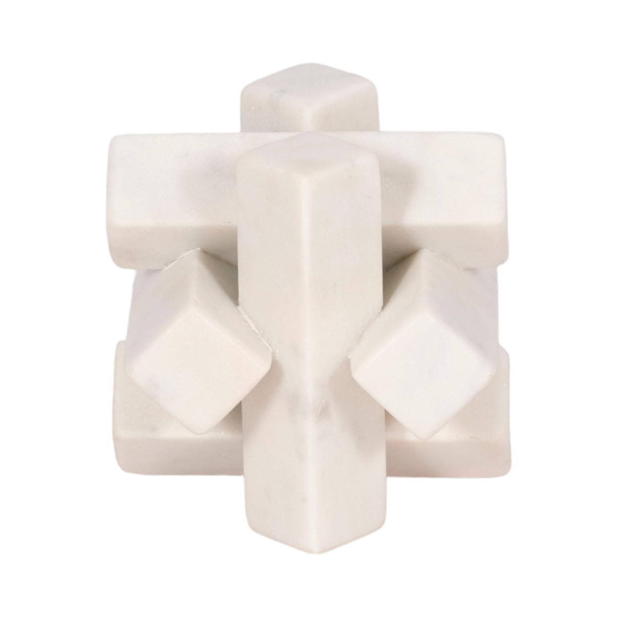 Marble Geometric Orb - White
