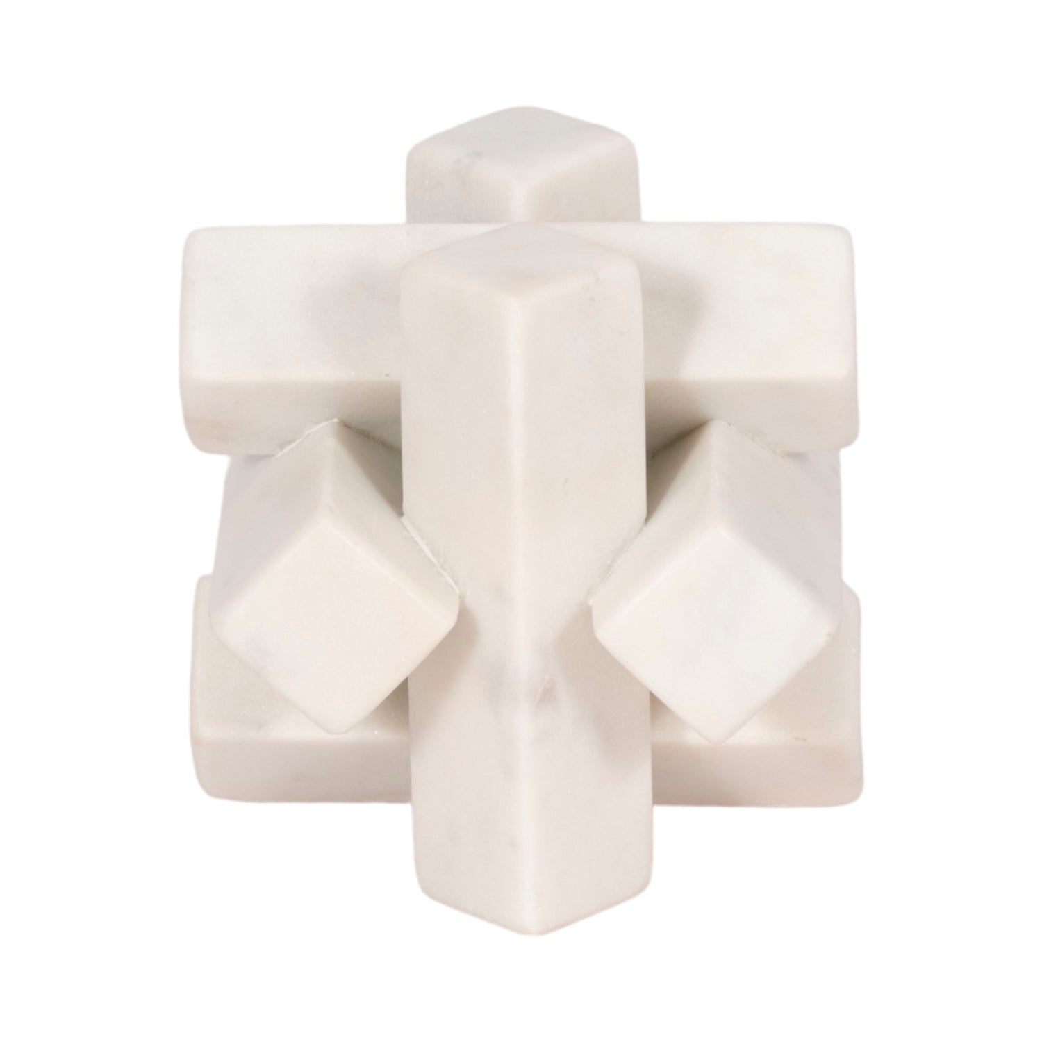 Marble Geometric Orb - White