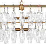 Tressia - Glass Round Chandelier - Brass