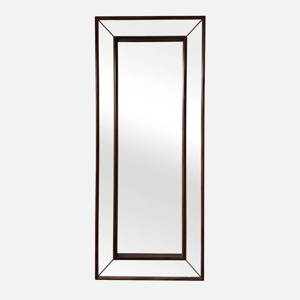 39" X 94" Wood Frame Mirror - Brown