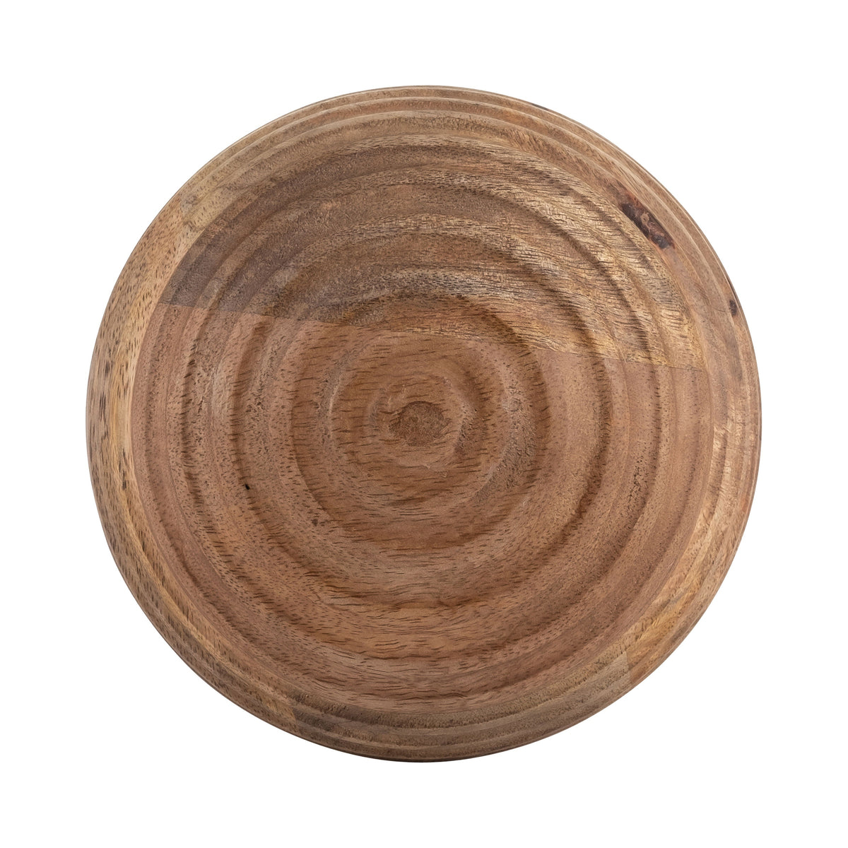 Wooden Orb With Ridges 6" - Natural