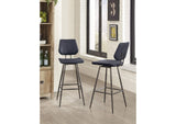 9LE868V Vinson Modern Swivel Bar Stool In Cobalt (Set of 2)