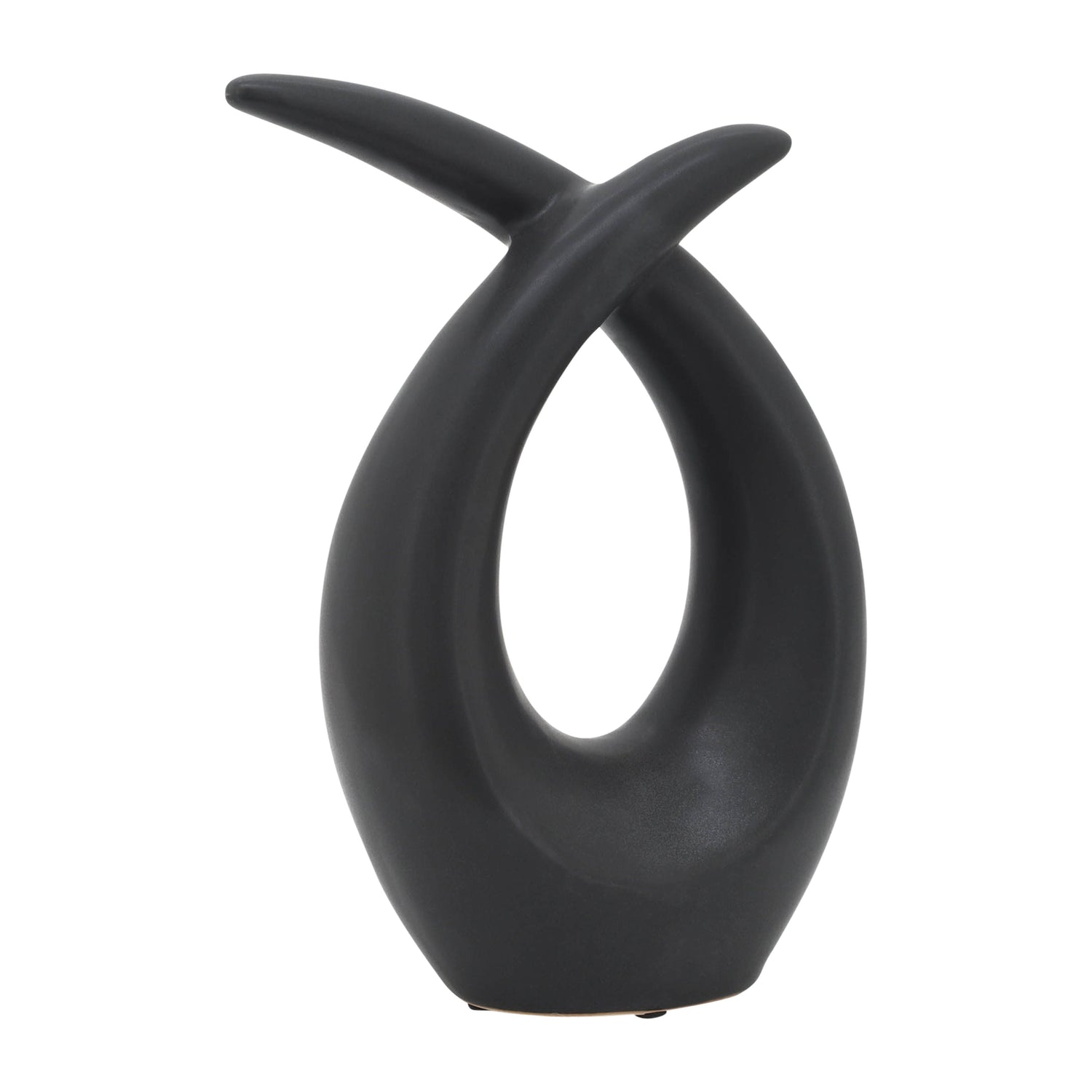 Cer Loopy Table Top Accent 10" - Black