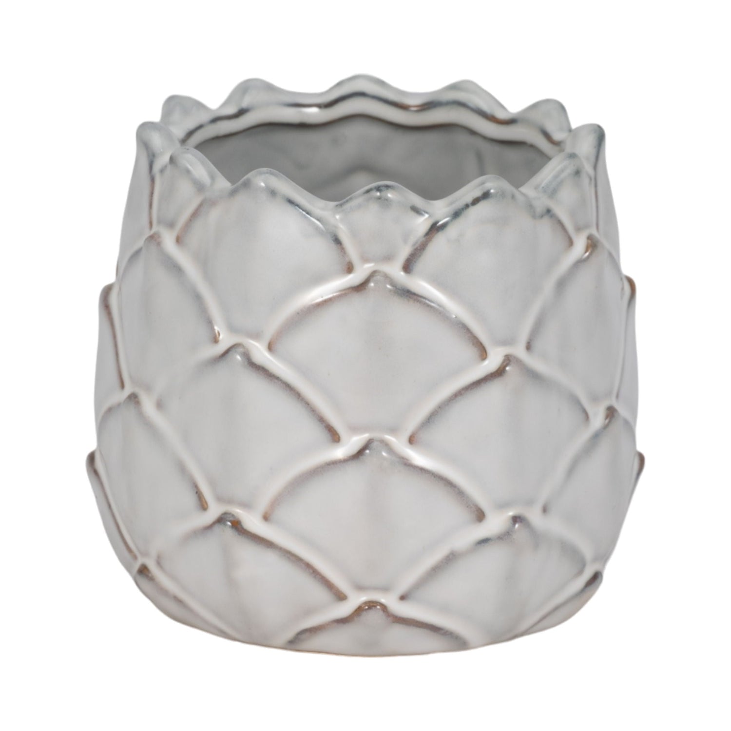 5" Artichoke Planter - White