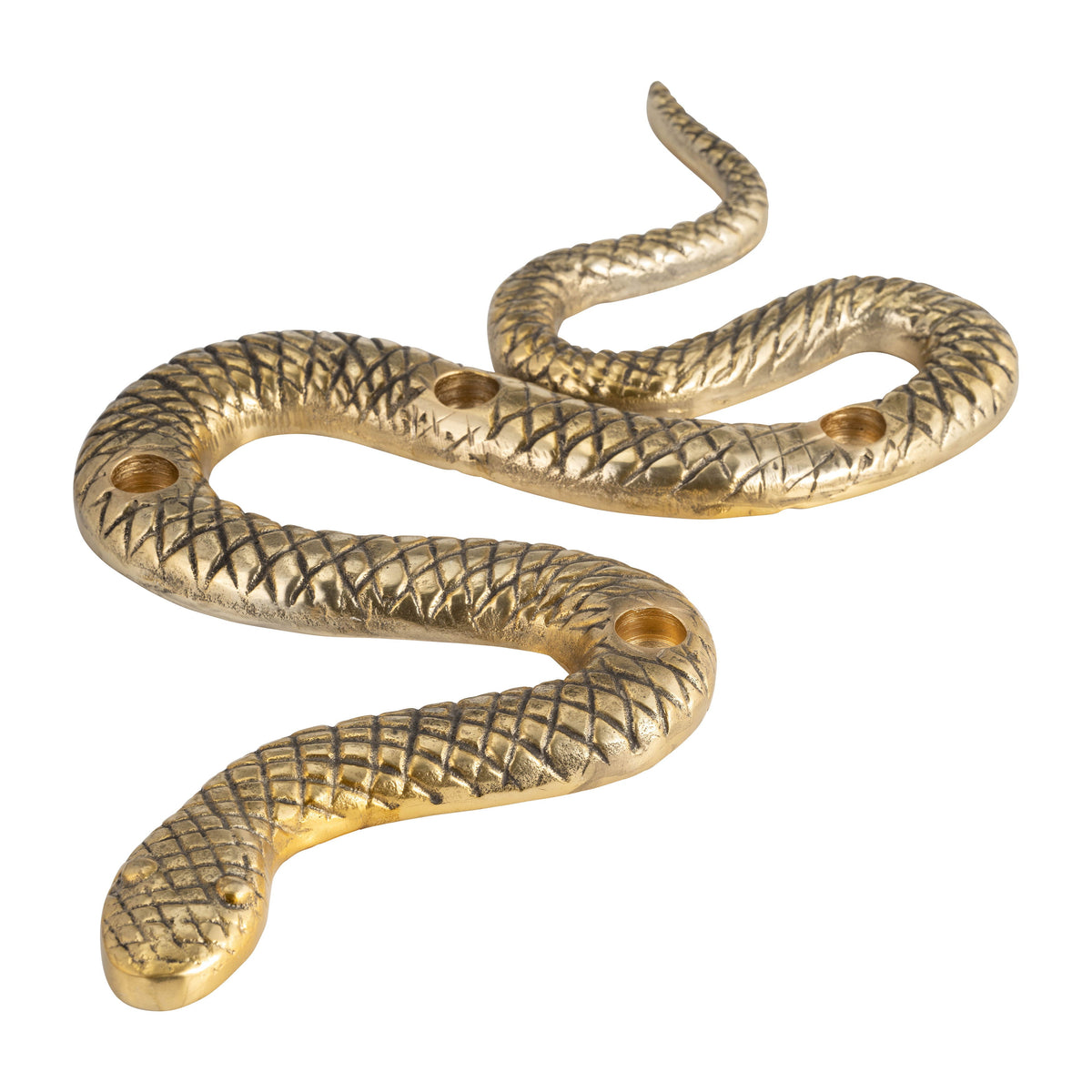 Metal 22" Snake 4-Taper Candle Holder - Gold