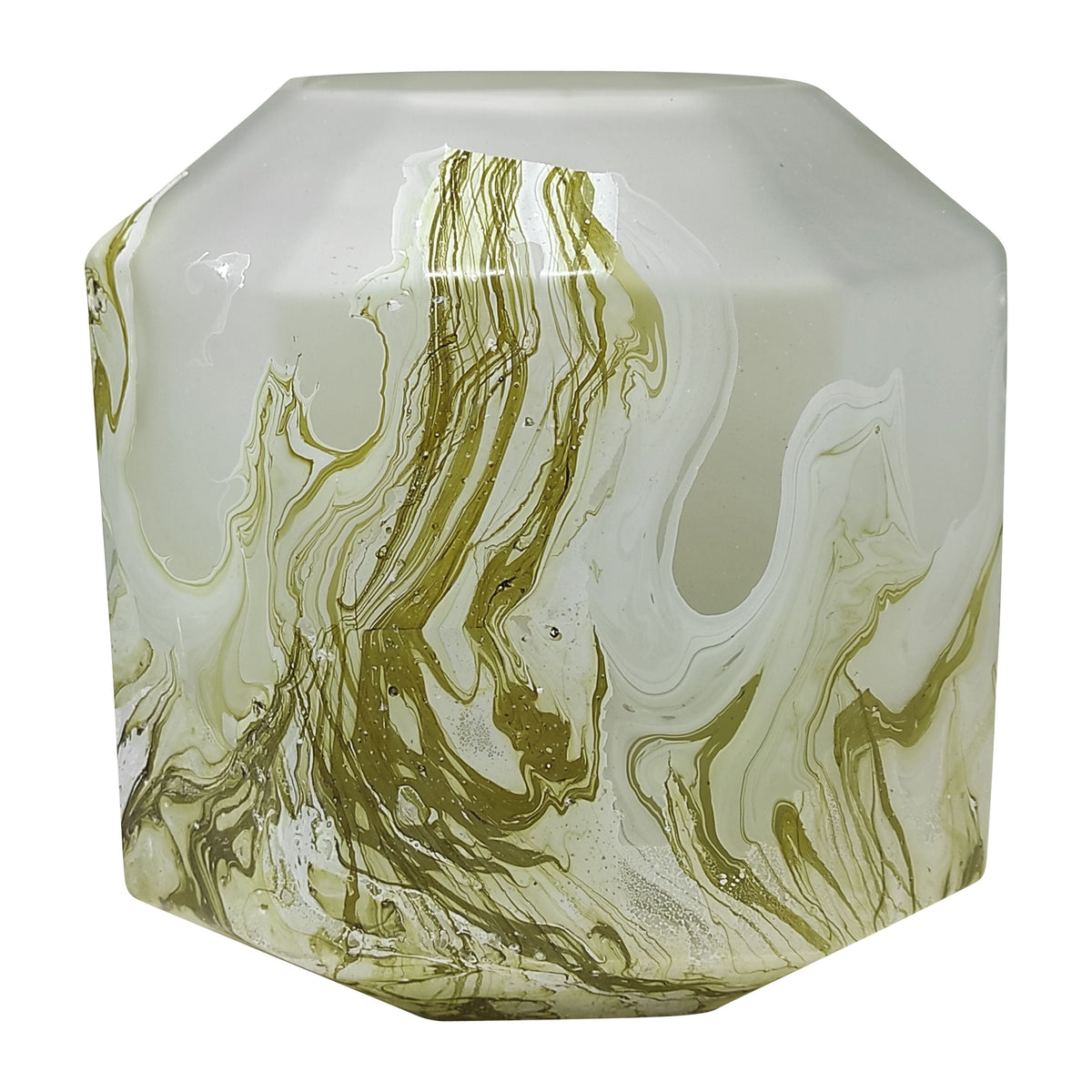 Dominique Glass 10" Copper Fire Finished Vase - Multi