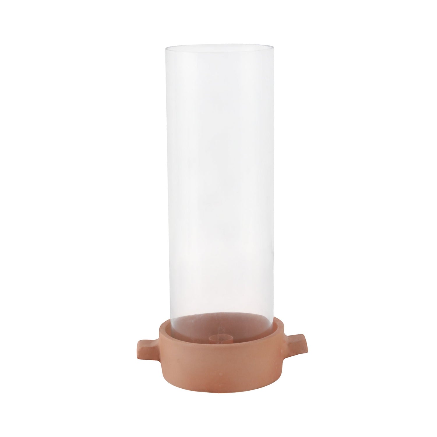 13" x 7" Terracotta Hurricane Taper Holder - Natural
