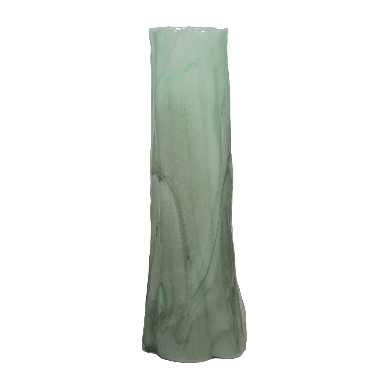 20" Verena Large Glass Vase - Green