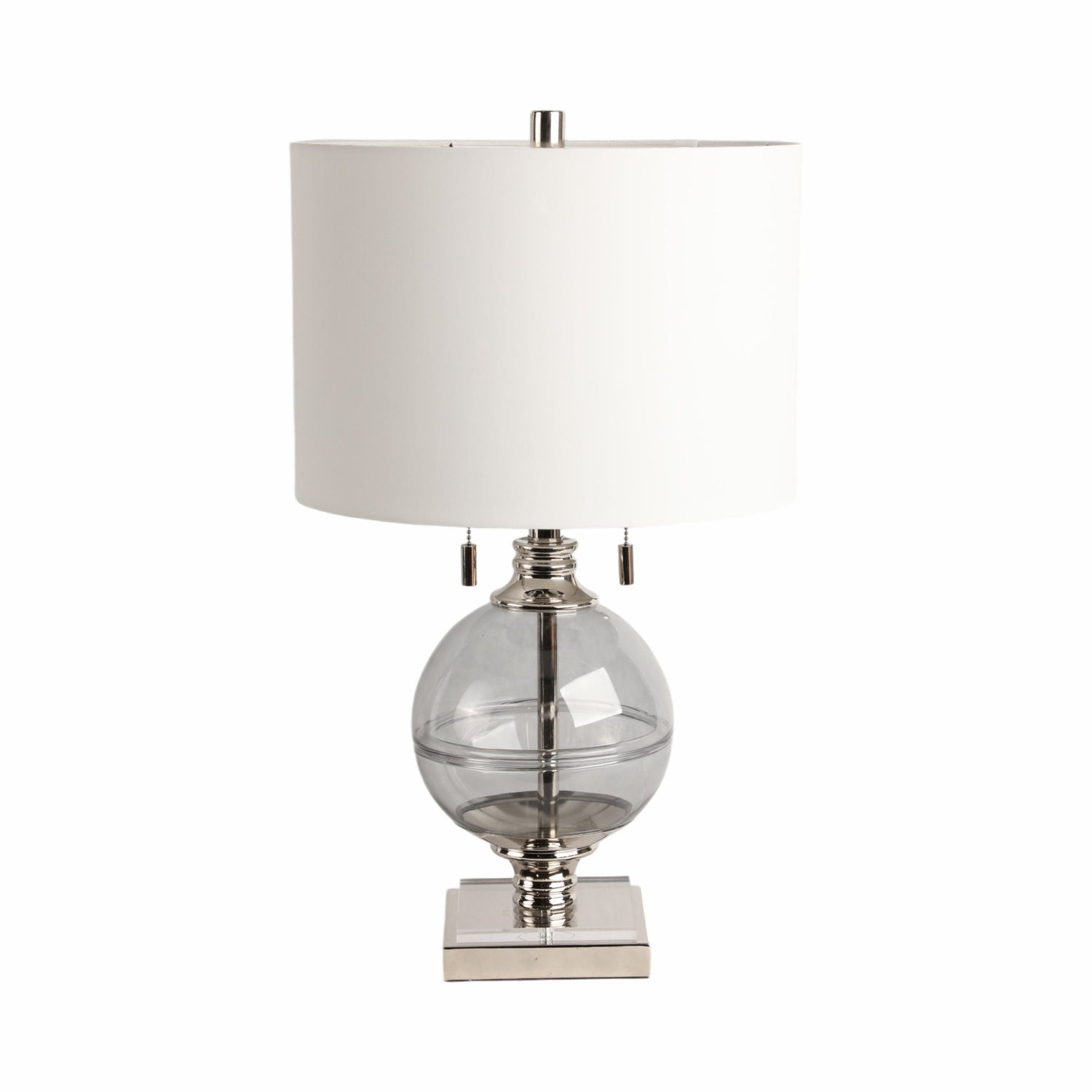 Arlie Glass Table Lamp 24" - Pearl Silver