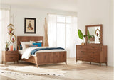 8N16F5 Adler Wood Panel Bed In Natural Walnut