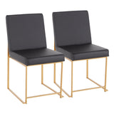Fuji - High Back Dining Chair Set - Faux Leather