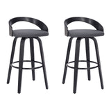 Sonia - 26" Counter Height Swivel Bar Stool - Black Wood