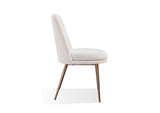 PWTA63FMY Wyatt Upholstered Dining Chair In Ricotta Boucle And Bronze Metal (Set of 2)