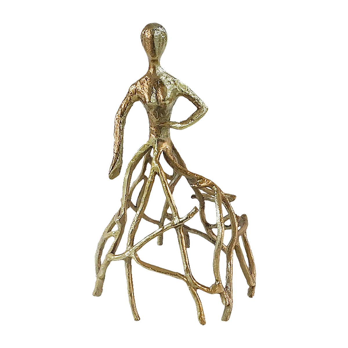 Metal 14" Dancing Lady - Gold