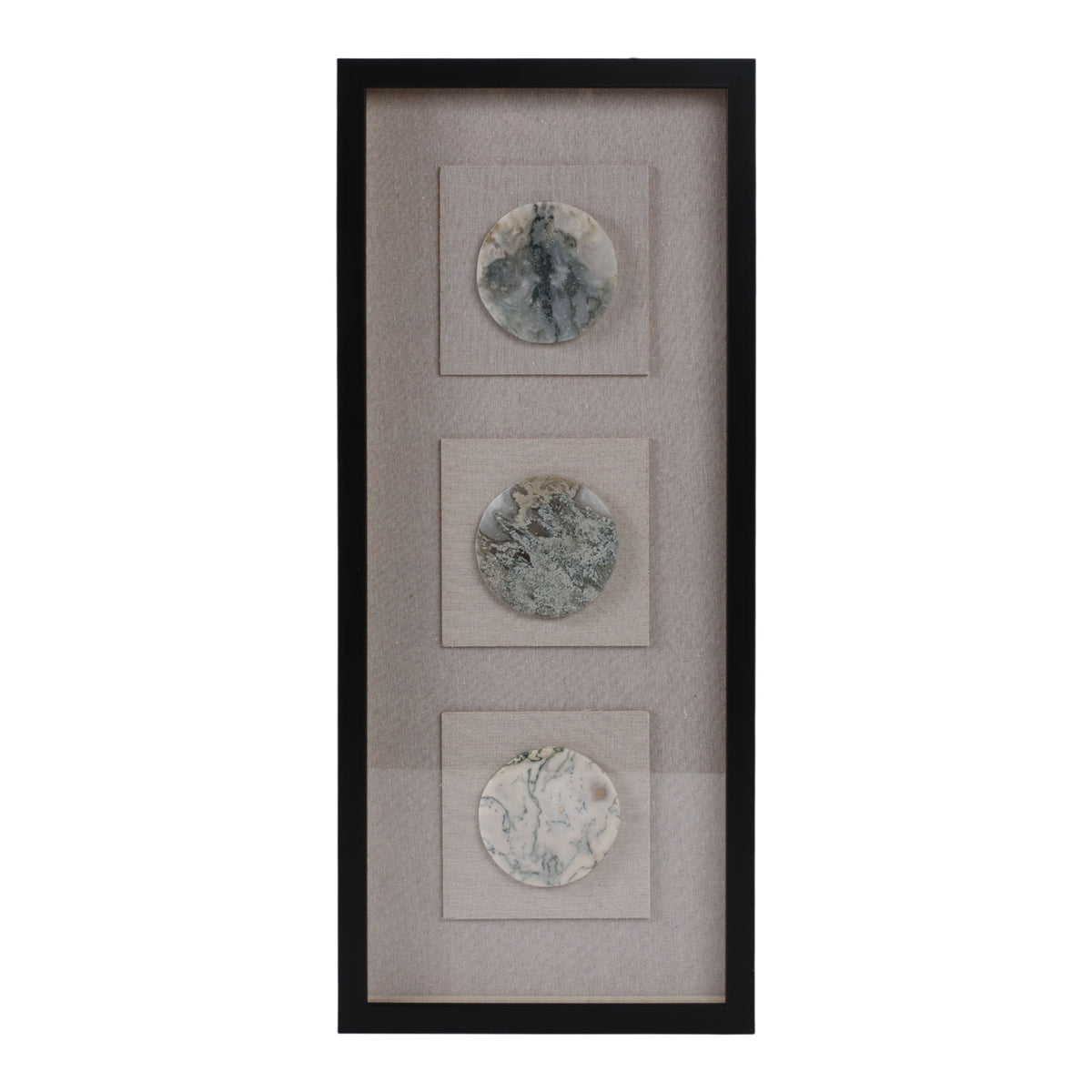 Hugues Natural Stone Shadowbox Art - Gray