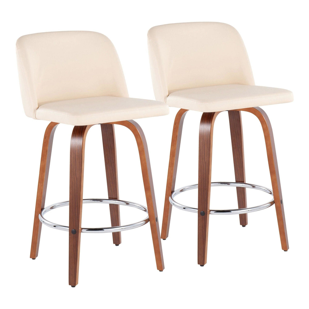 Tintori - Fixed - Height Counter Stool - Round Chrome Footrest (Set of 2)