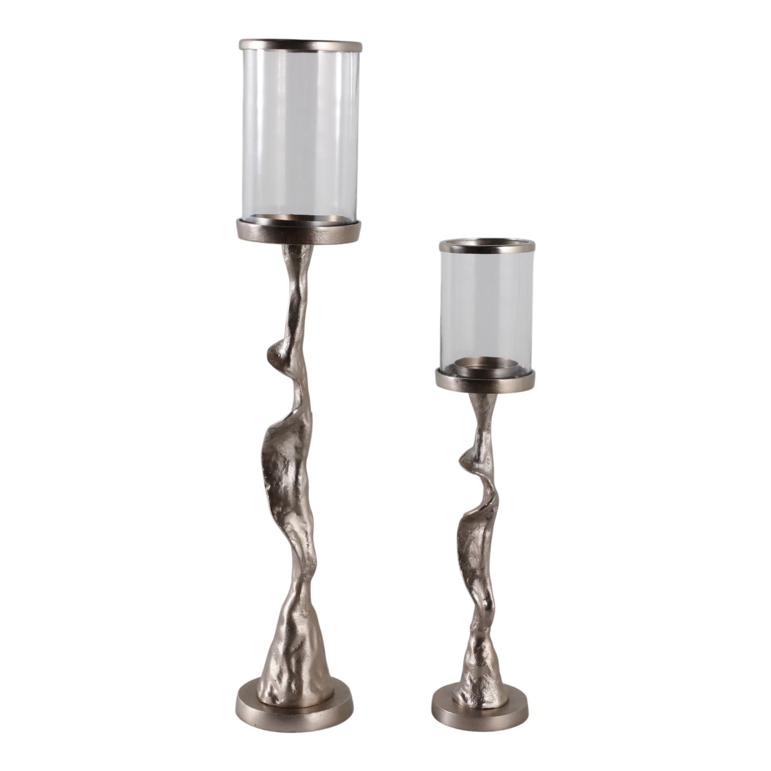 21" / 30" Tamaha Branch Candle Holders (Set of 2) - Silver