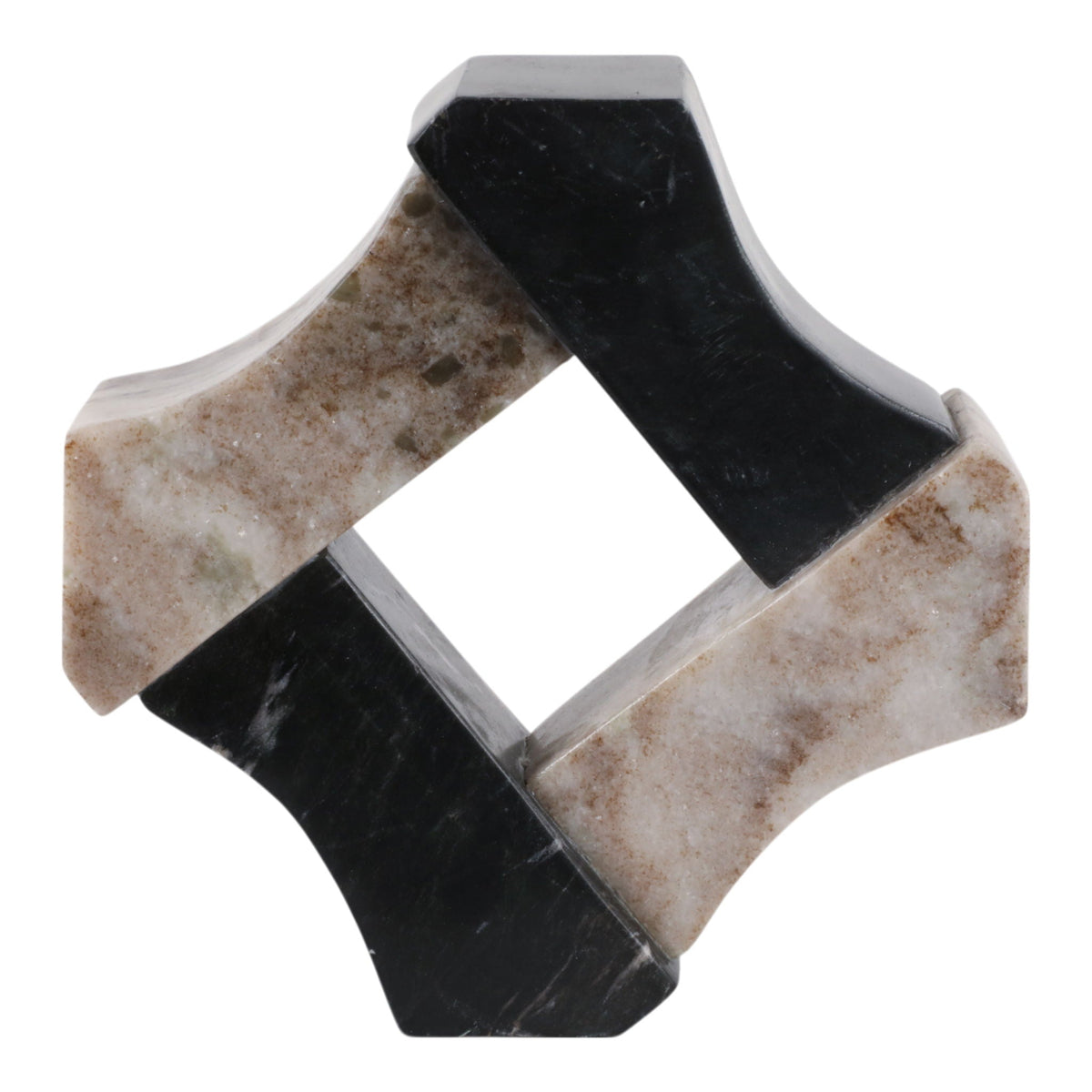 5" Lawrence Small Marble Diamond Statuary - Black
