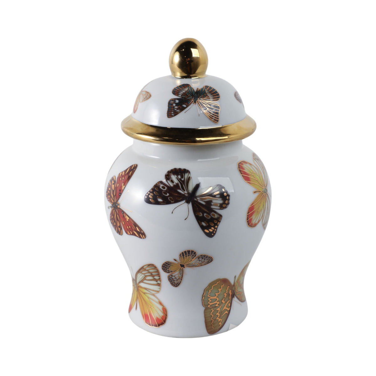 5" Butterflies Temple Jar - Multi
