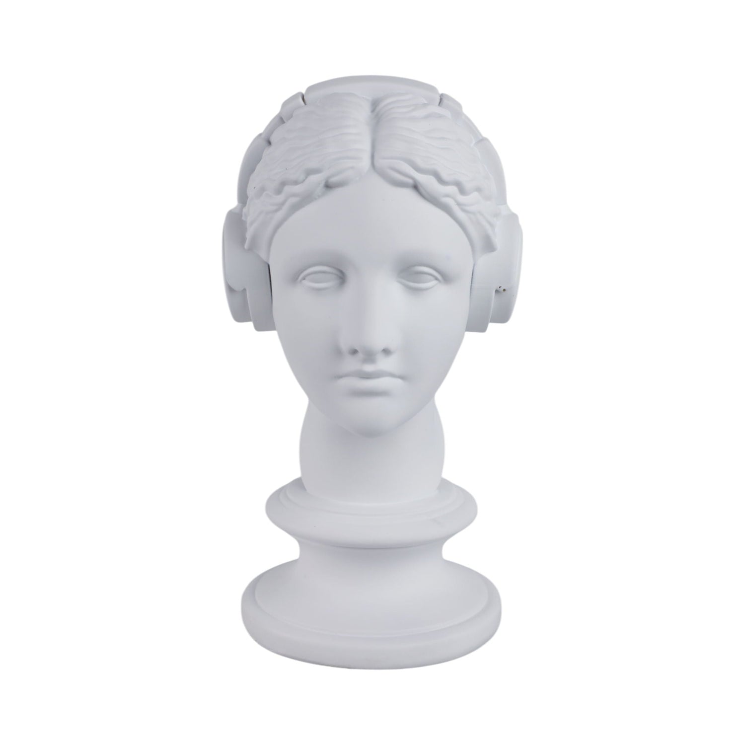 12" x 8" Modern Grecian With Headphones - White