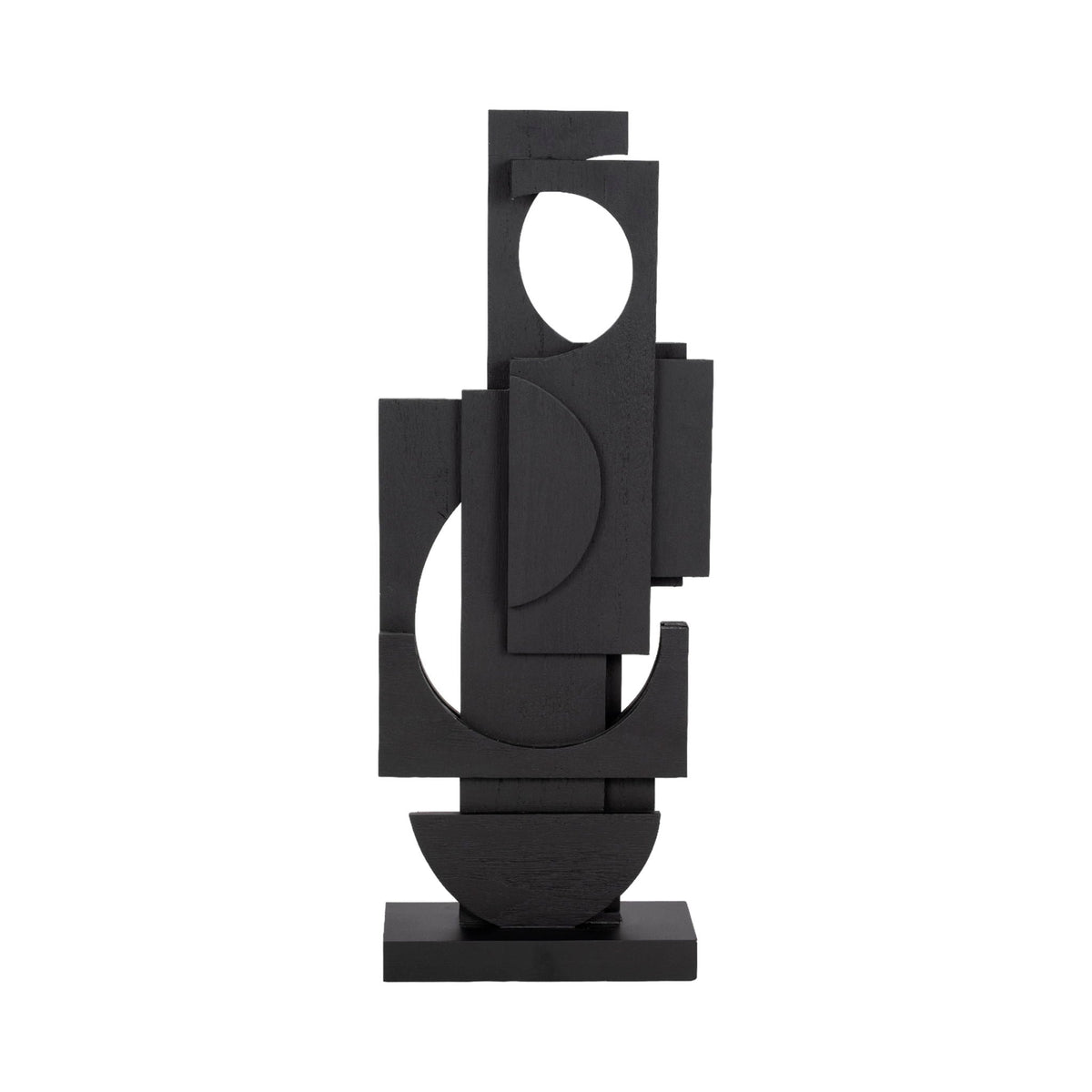 Modern Stacked Sculpture - Black