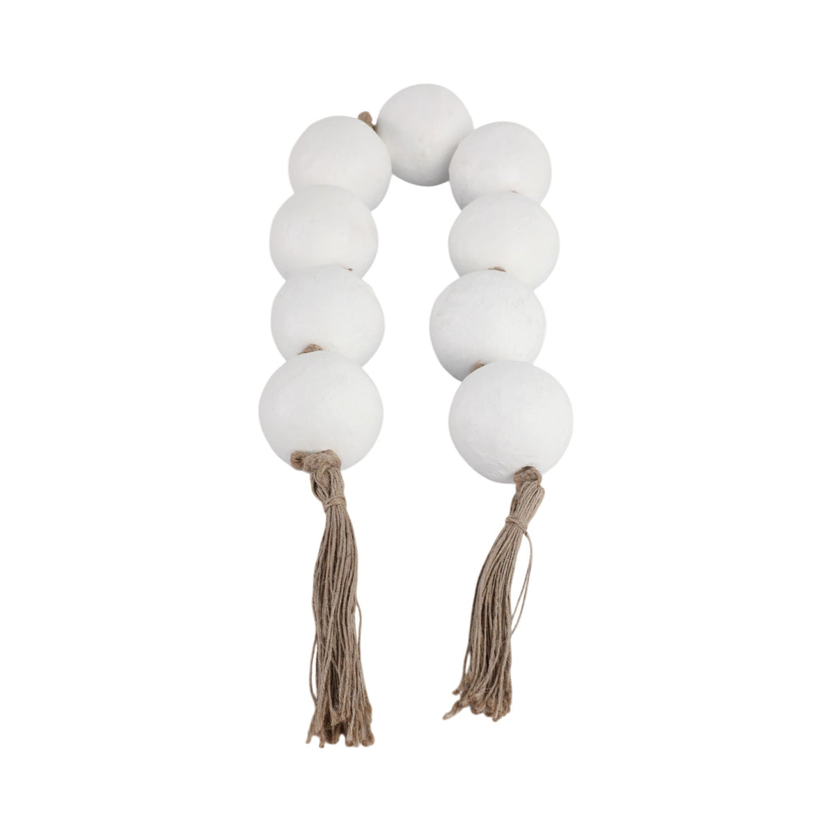 44" x 3" Ecomix Bead Garland - White