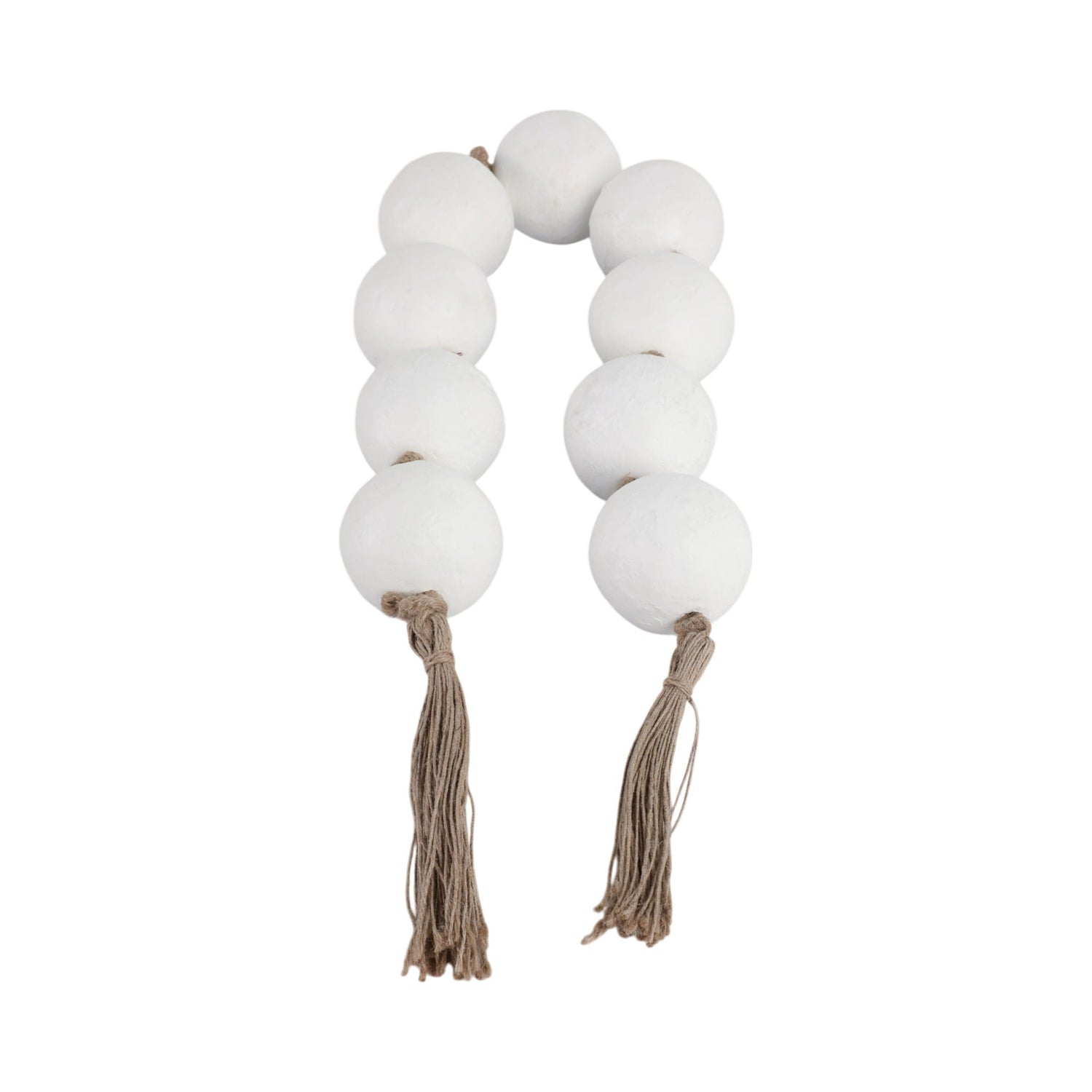 44" x 3" Ecomix Bead Garland - White