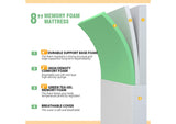 DM708-Q Forsythia 8" Queen Green Tea Gel Memory Foam