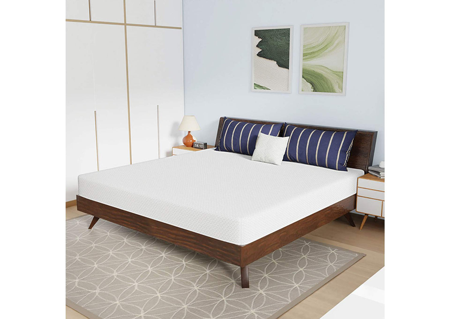 Nasturtium 8" E.King Bamboo Charcoal Infused Memory Foam