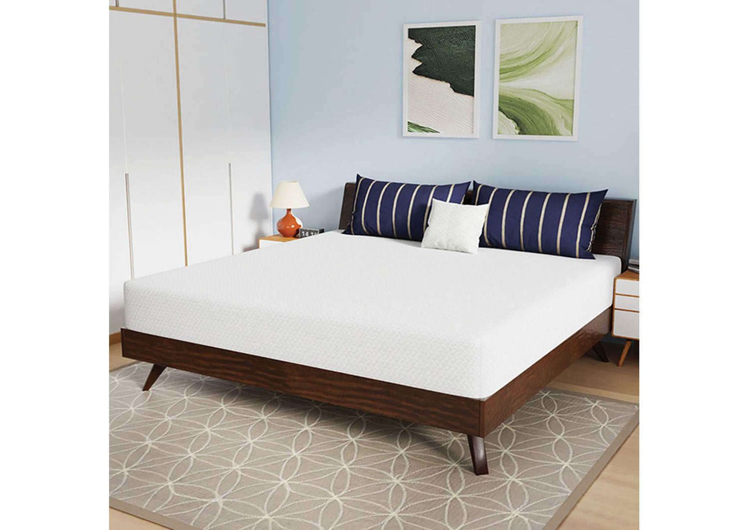 Nasturtium 10" E.King Bamboo Charcoal Infused Memory Foam