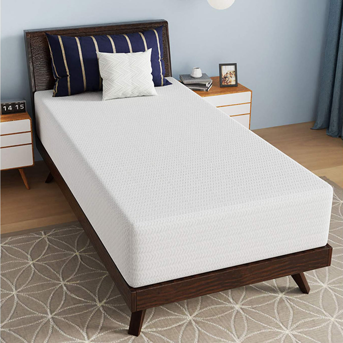 DM812-T Nasturtium 12" Twin Bamboo Charcoal Infused Memory Foam