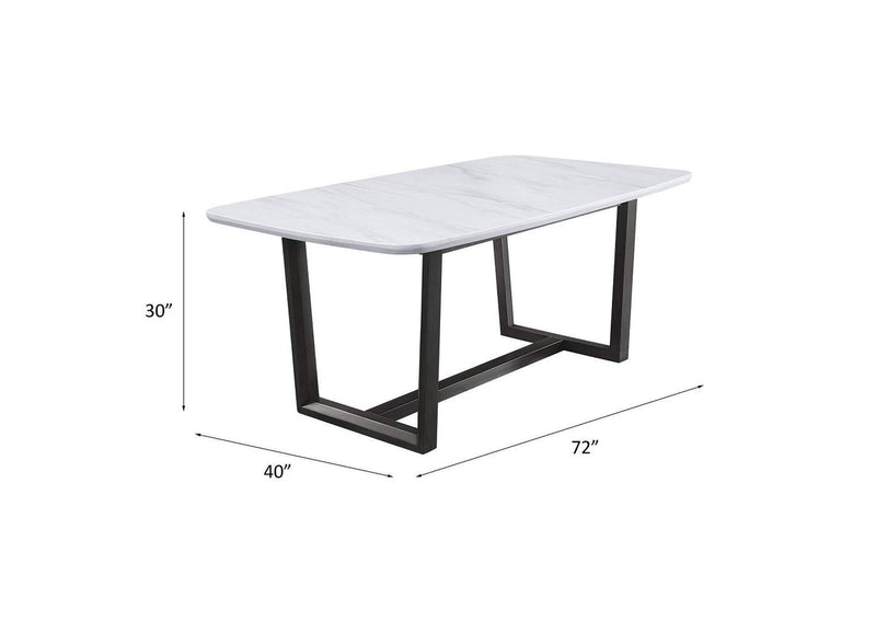 DN00059 Madan Dining Table with Marble Top
