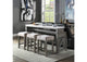 DN00088 Wandella 4Pc Pack Counter Height Table Set with USB