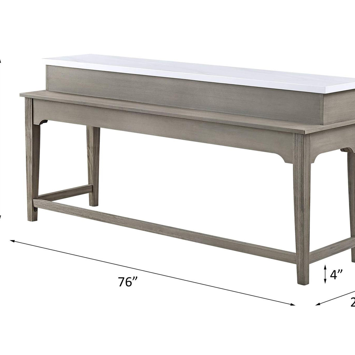 DN00089 Wandella 4Pc Pack Counter Height Table Set with USB