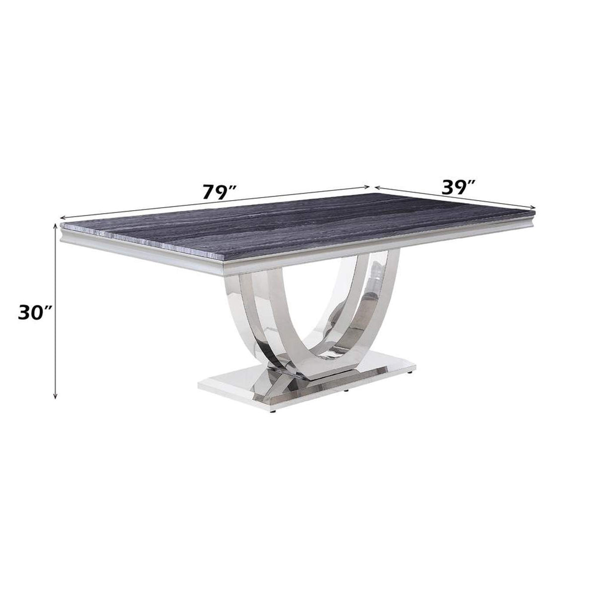 DN00221 Cambrie Dining Table with Engineered Stone Top