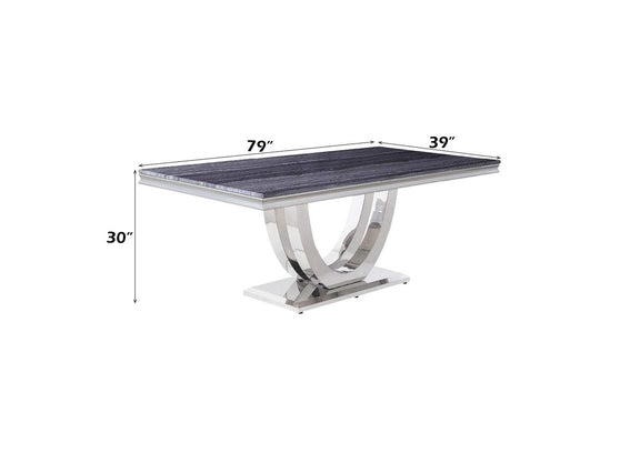 DN00221 Cambrie Dining Table with Engineered Stone Top