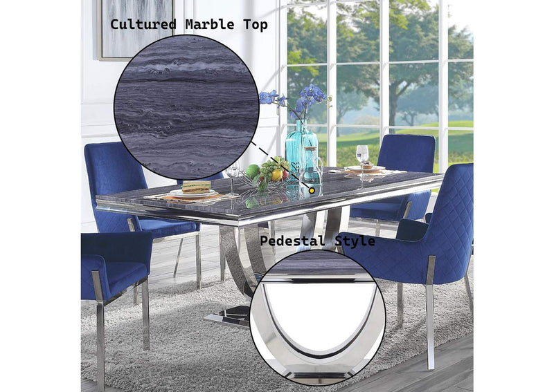 DN00221 Cambrie Dining Table with Engineered Stone Top