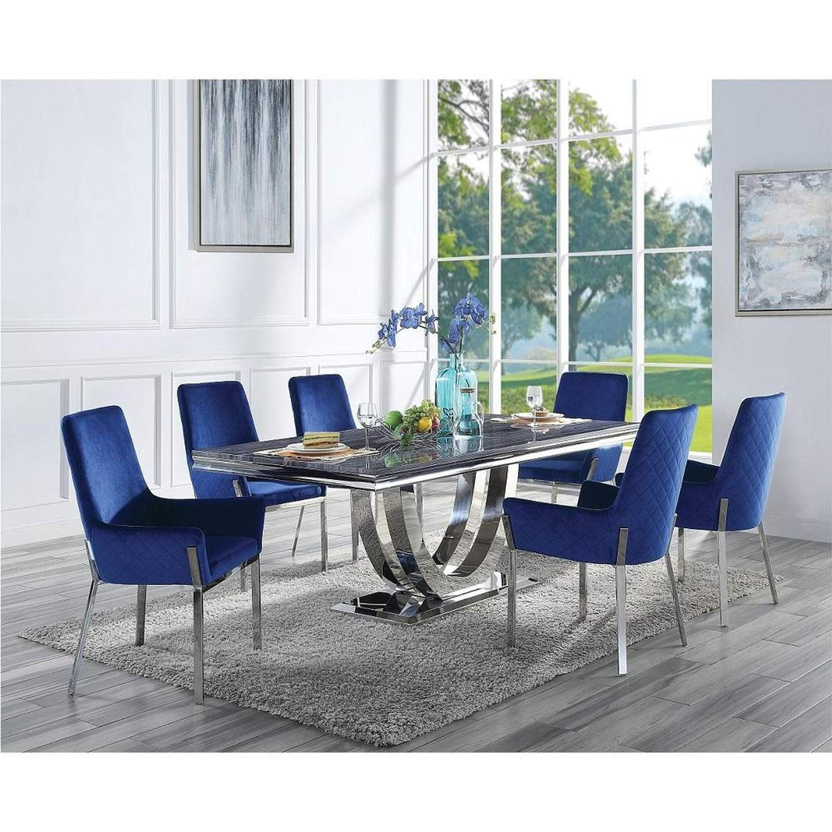 DN00221 Cambrie Dining Table with Engineered Stone Top