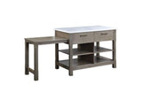 DN00307 Feivel Kitchen Island with Pull Out Table