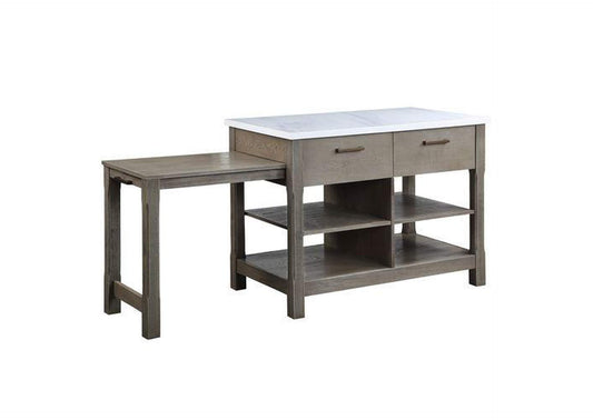 DN00307 Feivel Kitchen Island with Pull Out Table