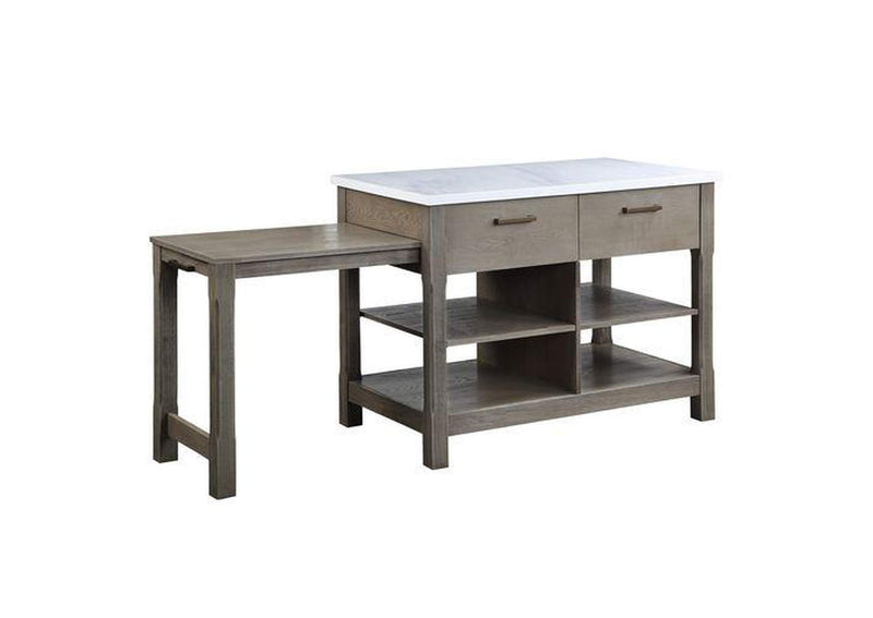 DN00307 Feivel Kitchen Island with Pull Out Table