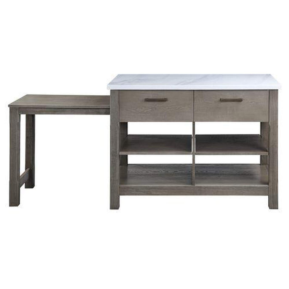 DN00307 Feivel Kitchen Island with Pull Out Table