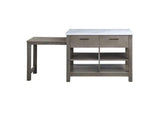 DN00307 Feivel Kitchen Island with Pull Out Table